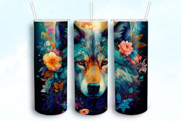 Download Magical Wolf 20oz Design Tumbler Wrap - Magical wolf Collection