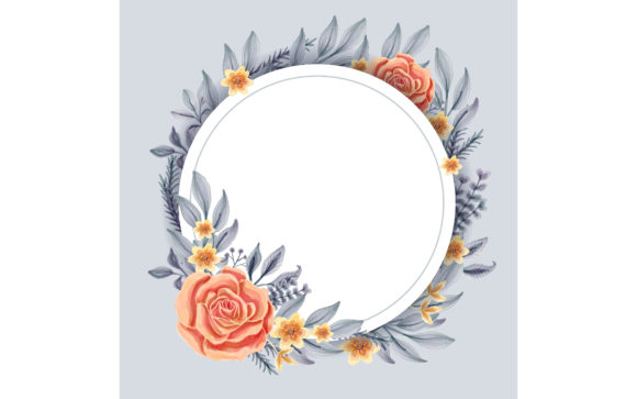 Download Watercolor Floral Frame with Circular - Watercolor floral frame Collection