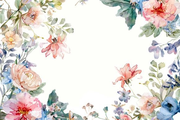 Download Watercolor Floral Frame - Watercolor floral frame Collection