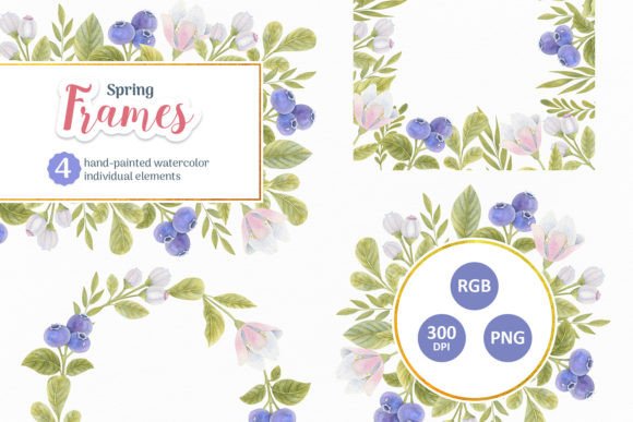 Download Watercolor Floral Frame Illustrations - Watercolor floral frame Collection