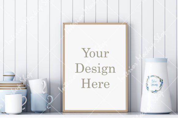 Download Mock Up Poster Frame in Kitchen Room - Mock up poster Collection