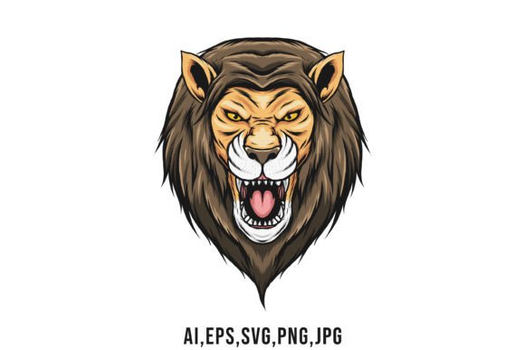 Download Lion Head Vector Drawing - Lion head vector Collection