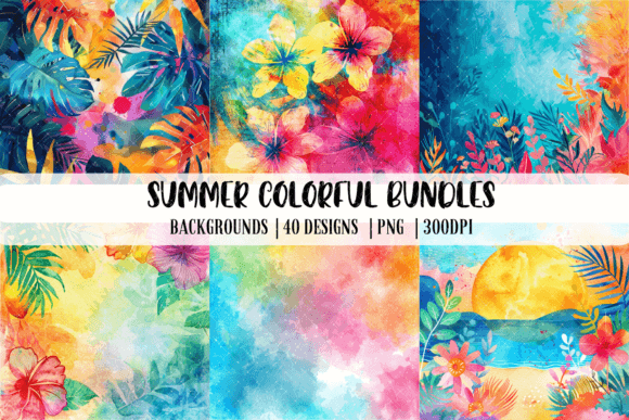 Download Summer Colorful Background Bundle - Premium Resources