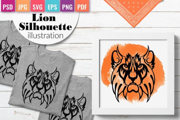Download Wild Lion Head Vector Silhouette - Lion head vector Collection