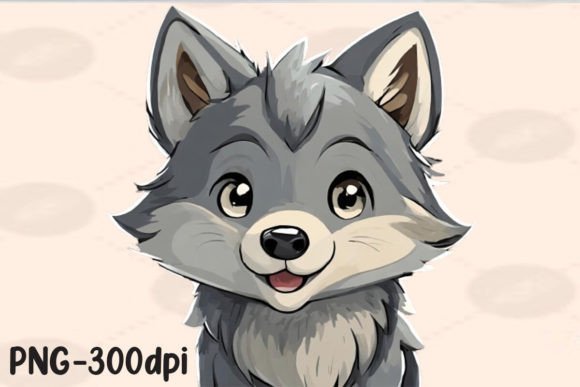 Download Kawaii Gray Wolf Sublimation - Premium Resources