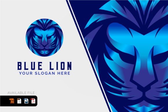 Download Lion Head Vector in Circle Vintage Style - Lion head vector Collection