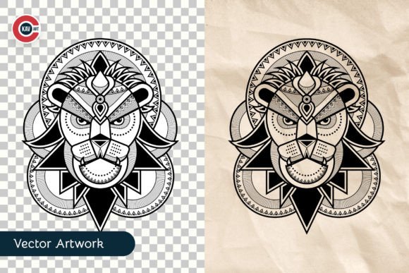 Download Majestic Lion Head Vector Line Art - Lion head vector Collection