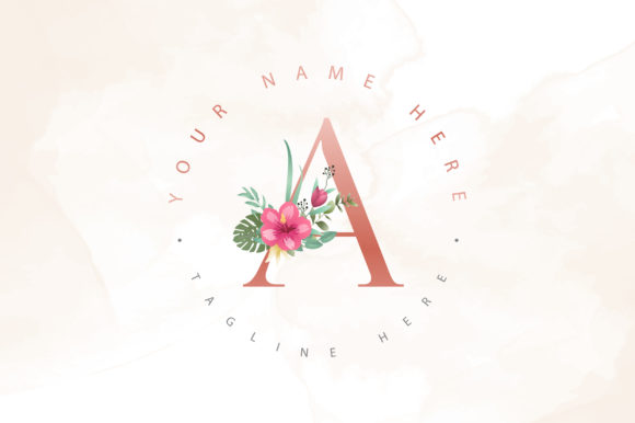 Download Beautiful Letter a Floral Logo Design - Floral logo design Collection