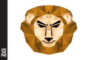 Download Low Poly Art Lion Head Vector - Premium Resources